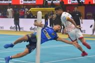 A Pole Dive attempted by a Chennai Quick Guns attacker captured perfectly.